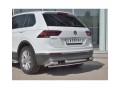 Защита заднего бампера Volkswagen Tiguan с 2017 двойная+уголки (кроме OFF ROAD)