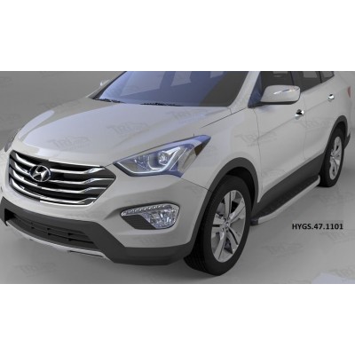 Пороги алюминиевые Alyans Hyundai Grand Santa Fe с 2013