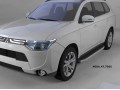 Пороги алюминиевые Alyans Mitsubishi Outlander 2012-2015