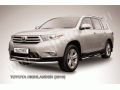 Защита переднего бампера Toyota Highlander 2010-2014 (Длинная)