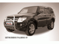 Защита переднего бампера с защитой картера Mitsubishi Pajero 2006-2011 (Высокая)