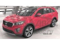 Пороги алюминиевые Kia Sorento с 2015 (Corund Black)