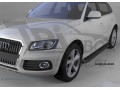 Пороги алюминиевые Audi Q5 с 2008 (Corund Black)