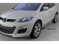 Пороги алюминиевые Mazda CX-7 2006-2012 (Sapphire Silver)