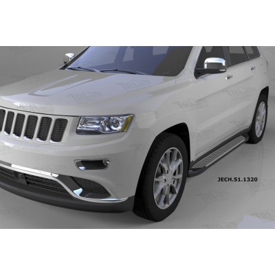 Пороги алюминиевые Jeep Grand Cherokee с 2011 (Sapphire Silver)