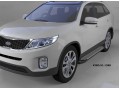 Пороги алюминиевые Kia Sorento 2012-2015 (Sapphire Silver)