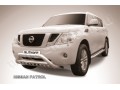 Защита переднего бампера с защитой картера Nissan Patrol с 2010 (Низкая широкая)