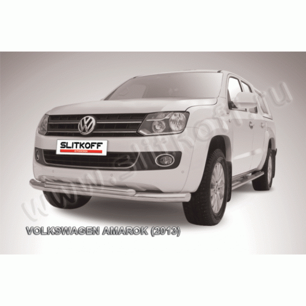 Защита переднего бампера Volkswagen Amarok с 2010 (Двойная 2)