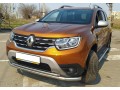 Защита переднего бампера Renault Duster c 2021 двойная