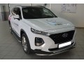 Защита переднего бампера Hyundai Santa Fe c 2018 двойная