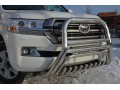 Защита переднего бампера Toyota Land Cruiser 200 c 2015 скоба высокая + акула