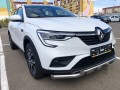 Защита переднего бампера Renault Arkana c 2018 двойная с перемычками