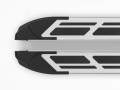 Пороги алюминиевые (Corund Silver) Ford TRANSIT CUSTOM с 2016 длинная база 240