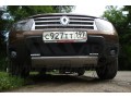 Защита радиатора Renault Duster 2010-2015 с вырезом под ДХО (Black)