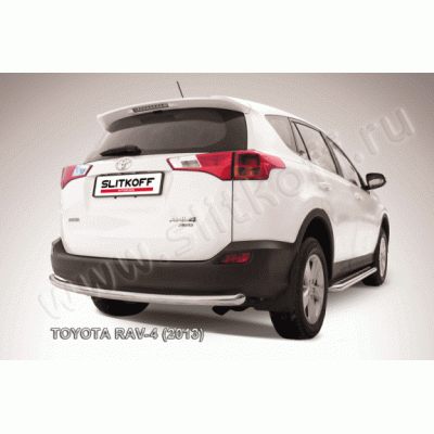 Защита заднего бампера Toyota RAV4 с 2013 (Радиусная)