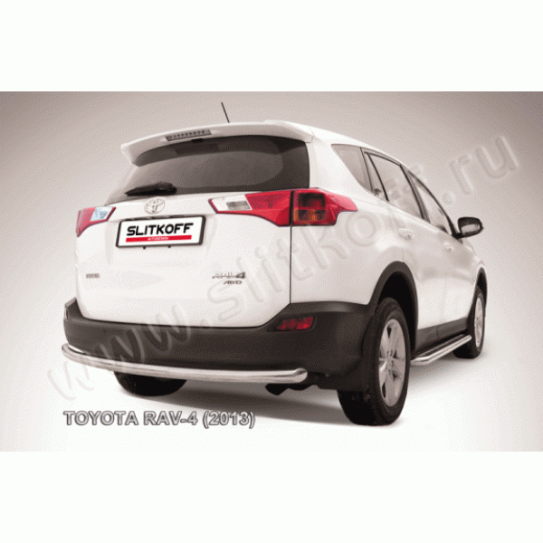 Защита заднего бампера Toyota RAV4 с 2013 (Радиусная)