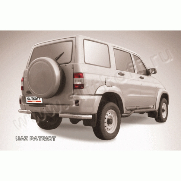 Защита заднего бампера UAZ Patriot 2005-2014 (Уголки)