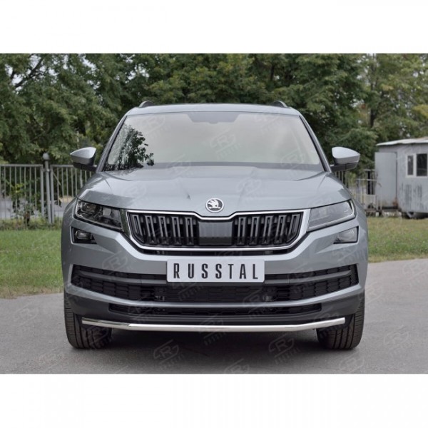 Защита переднего бампера SKODA KODIAQ 2017- диаметр 42/63