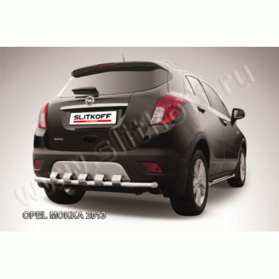 Защита заднего бампера с декоративными элементами Opel Mokka с 2012