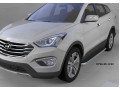 Пороги алюминиевые Ring Hyundai Santa Fe с 2012