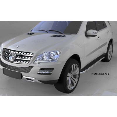 Пороги алюминиевые Ring Mercedes ML W164 2005-2011