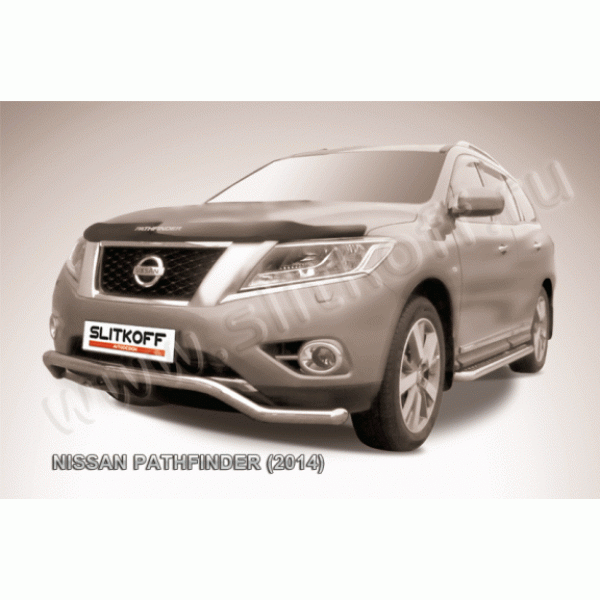 Защита переднего бампера Nissan Pathfinder с 2014 (Волна 1)