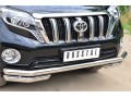 Защита переднего бампера Toyota Land Cruiser Prado 150 с 2013 (Одинарная с уголками)