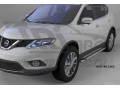 Пороги алюминиевые Brillant Nissan X-Trail с 2014 (серебристые)