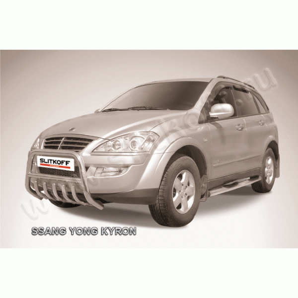 Кенгурятник низкий d57 с защитой картера SsangYong KYRON