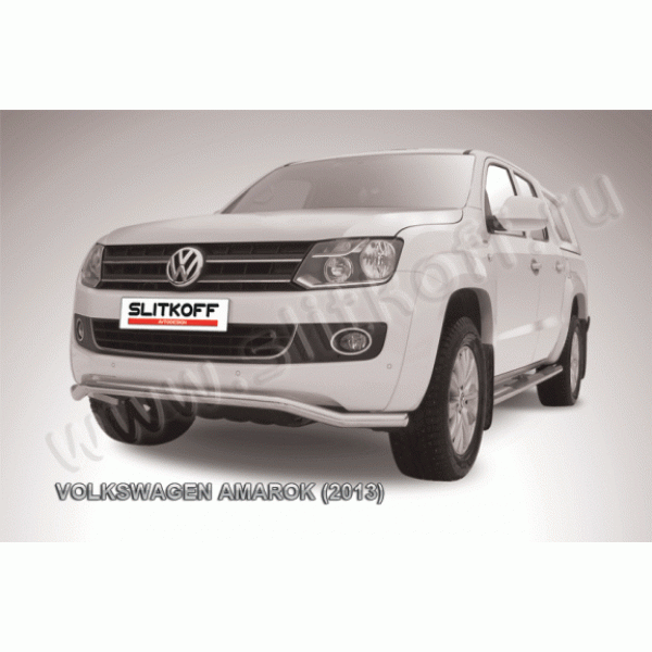 Защита переднего бампера Volkswagen Amarok с 2010 (Волна)