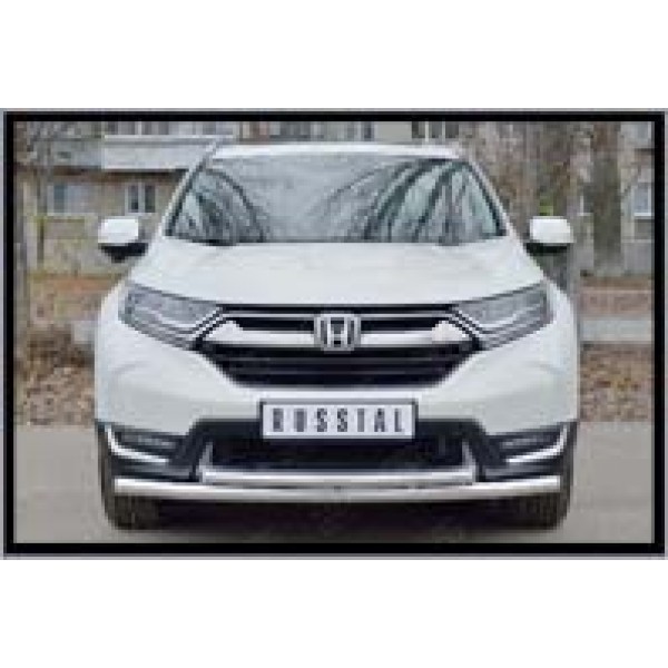 Защита переднего бампера HONDA CR-V 2017-  (двойная) D63 секции-D42 дуга