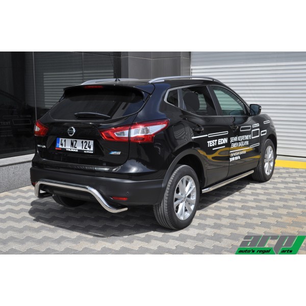 Защита заднего бампера Nissan Qashqai с 2014 (Волна)