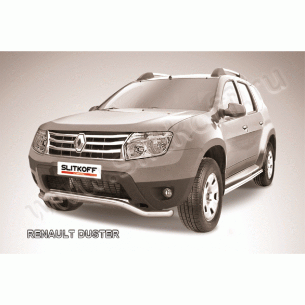 Защита переднего бампера Renault Duster 2010-2015 (Волна)