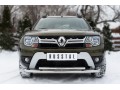 Защита переднего бампера Renault Duster с 2015 (Двойная, вариант 2)