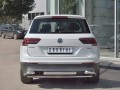 Защита заднего бампера Volkswagen Tiguan с 2017 двойная+уголки (кроме OFF ROAD)