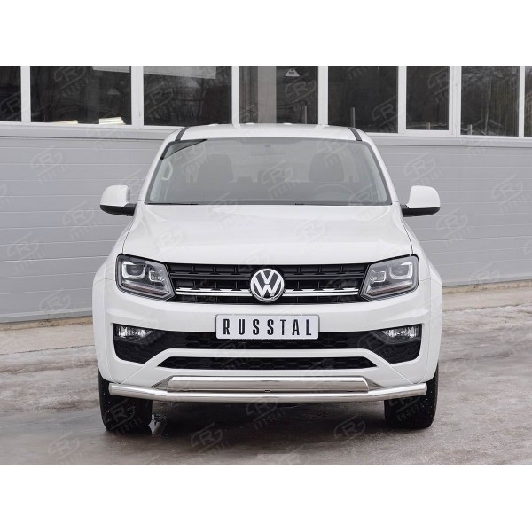 Защита переднего бампера VOLKSWAGEN AMAROK 2016-  D63 секция-75х42 дуга