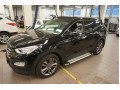 Пороги алюминиевые Brillant Hyundai Santa Fe с 2012 (серебристые)