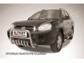 Защита переднего бампера с защитой картера Hyundai Santa Fe 2000-2006 (Низкая)