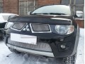 Защита радиатора Mitsubishi Pajero Sport 2010-2013 (Chrome)