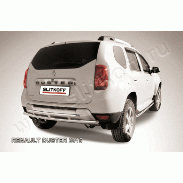 Защита заднего бампера Renault Duster с 2015 (Двойная)