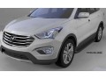 Пороги алюминиевые Hyundai Grand Santa Fe с 2013 (Sapphire Black)