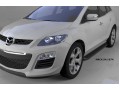 Пороги алюминиевые Mazda CX-7 2006-2012 (Sapphire Black)