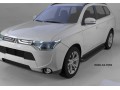 Пороги алюминиевые Mitsubishi Outlander 2012-2015 (Sapphire Black)