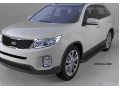 Пороги алюминиевые Kia Sorento 2012-2015 (Sapphire Black)