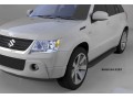 Пороги алюминиевые Suzuki Grand Vitara с 2006 (Sapphire Black)