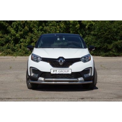 Защита переднего бампера Renault Kaptur с 2016 (двойная)