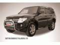 Защита переднего бампера с защитой картера Mitsubishi Pajero 2006-2011 (Низкая)