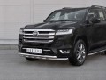 Защита переднего бампера Toyota Land Cruiser 300 c 2021 d63 секции-d63 секции с декором