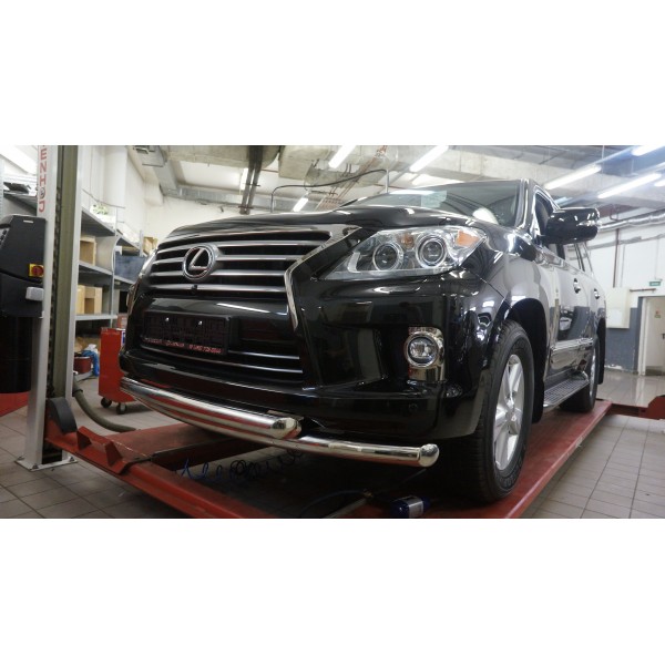 АКЦИЯ!!! Защита переднего бампера Lexus LX 570 2008-2015 (двойная)