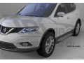 Пороги алюминиевые Nissan X-Trail с 2014 (Sapphire Silver)